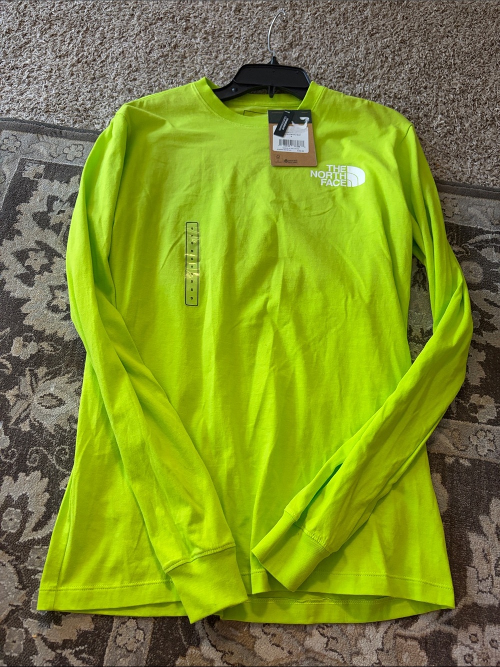 The North Face High-Visibility Lime Green Long Sleeve Tee